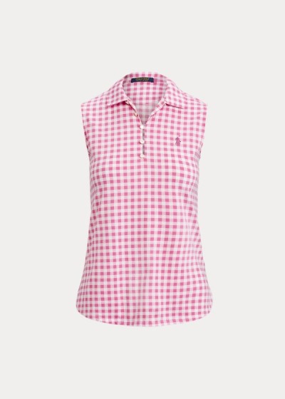 Ralph Lauren Gingham Sleeveless Golf Polo Dame Danmark (OUYFL3417)